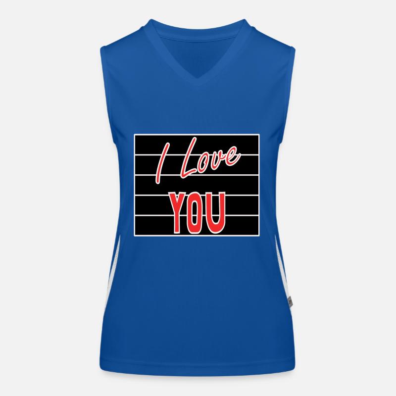 LOVE. COUPLE. JUST MARRIED. EVJF. SAINT VALENTIN. Débardeur respirant contrasté Femme