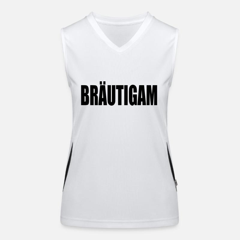 Bräutigam Funktionelles Kontrast-Tank Top für Frauen