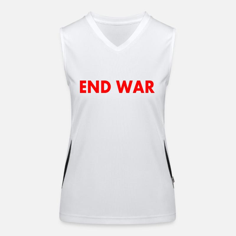 End war Funktionelles Kontrast-Tank Top für Frauen