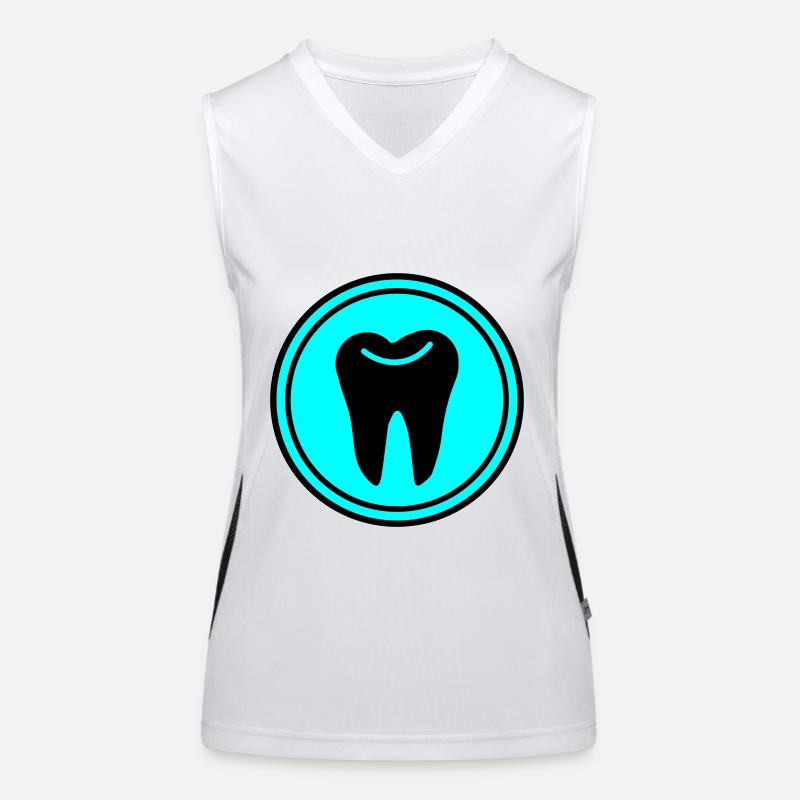 Zahn icon symbol Funktionelles Kontrast-Tank Top für Frauen