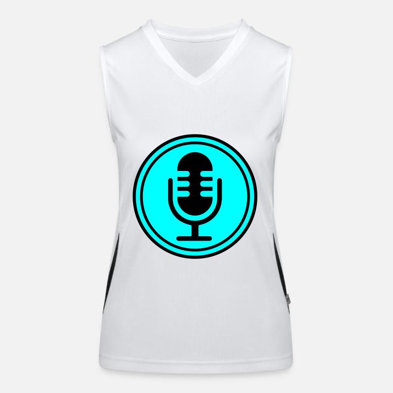 Mikrofon Symbol Funktionelles Kontrast-Tank Top für Frauen