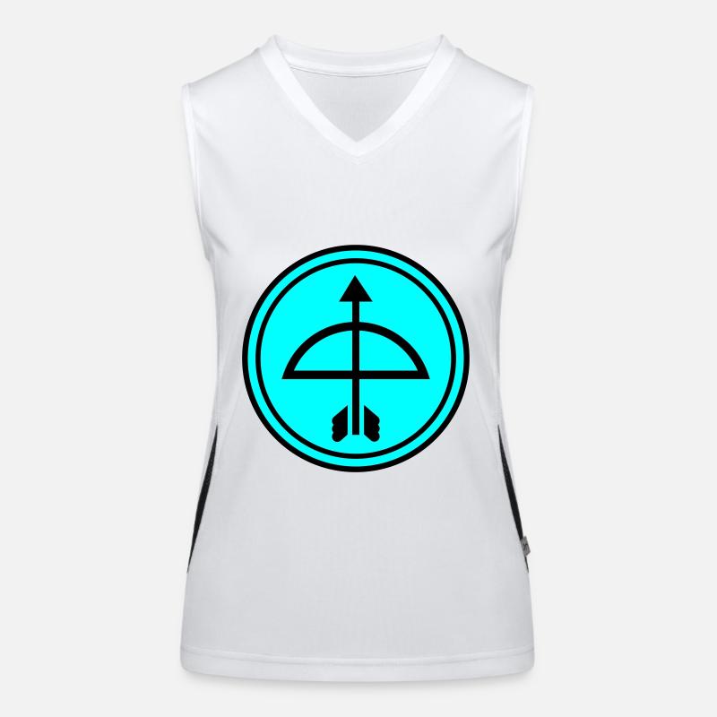 Pfeil und Bogen Funktionelles Kontrast-Tank Top für Frauen