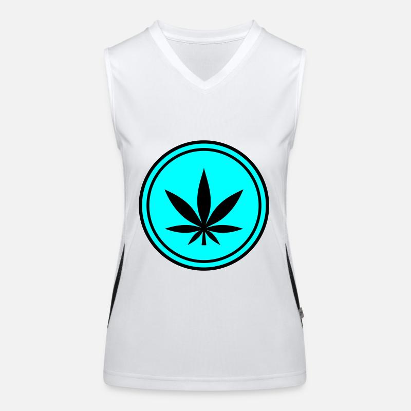 Hemp Leaf Icon Women's Functional Contrast Tank Top