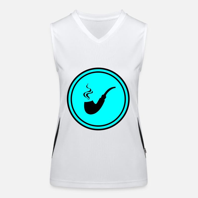 Smoking a pipe Women's Functional Contrast Tank Top