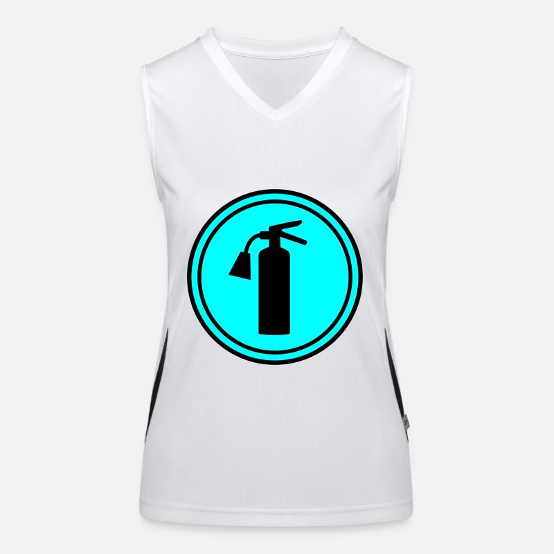 Fire extinguisher symbol Women's Functional Contrast Tank Top