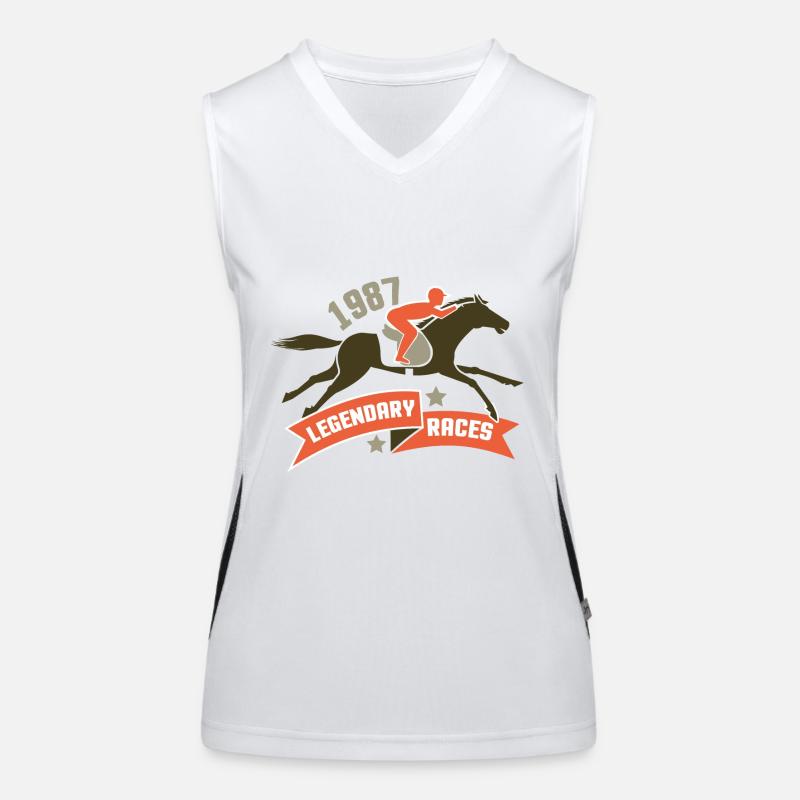 Pferde Funktionelles Kontrast-Tank Top für Frauen
