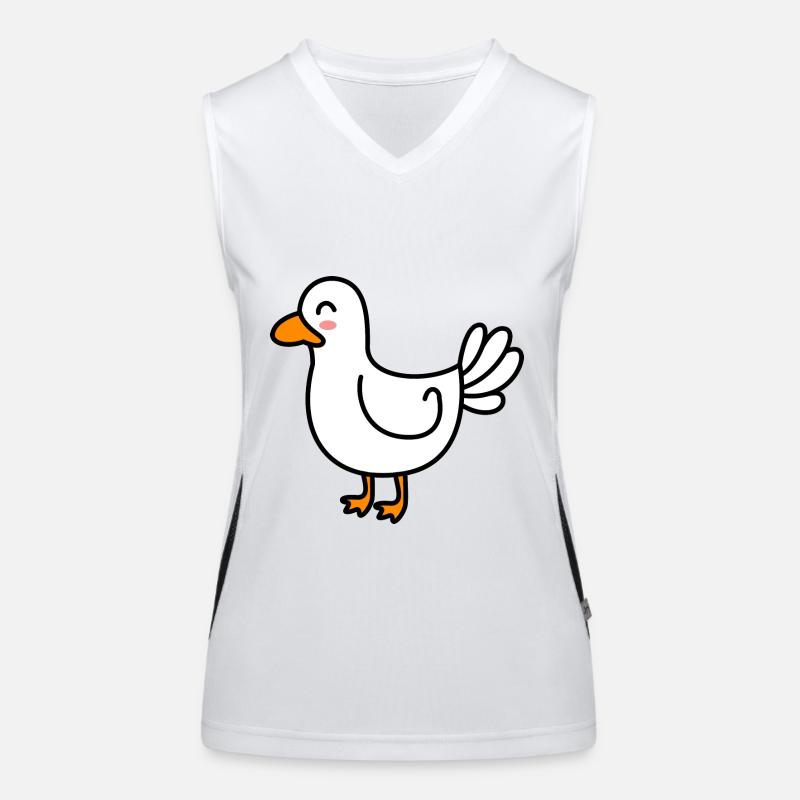 Gans Comic Tier Funktionelles Kontrast-Tank Top für Frauen