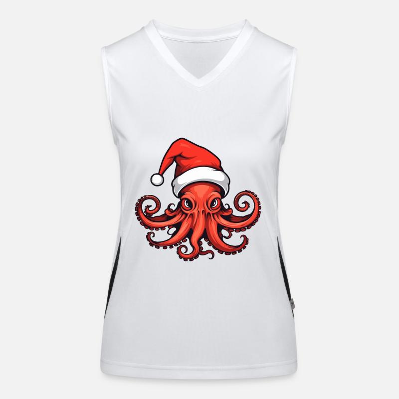 Octopus Octopus Christmas Animal Women's Functional Contrast Tank Top