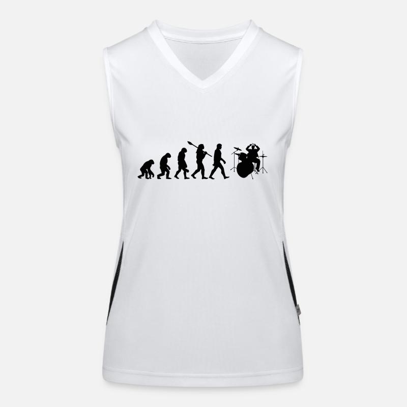 Drum Evolution Funktionelles Kontrast-Tank Top für Frauen