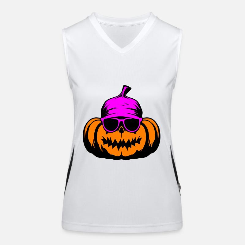Citrouille Halloween Cool Débardeur respirant contrasté Femme
