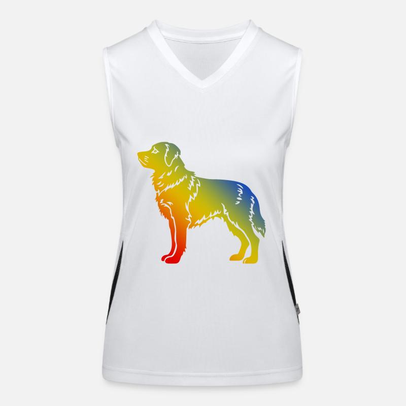 Samoyed dog Women's Functional Contrast Tank Top