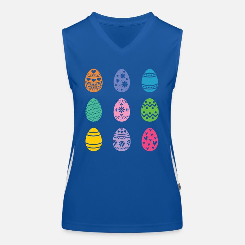 Easter Eggs Women's Functional Contrast Tank Top