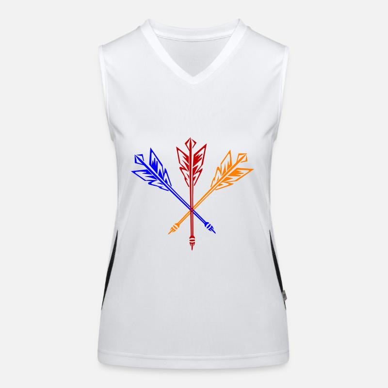 Symbole de fléchettes de fléchettes Débardeur respirant contrasté Femme