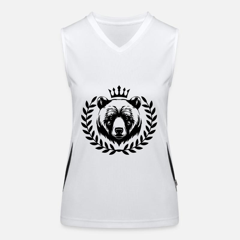 Bär Grizzly Tier Funktionelles Kontrast-Tank Top für Frauen