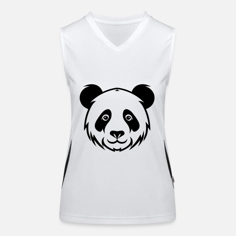 Panda Head Women's Functional Contrast Tank Top