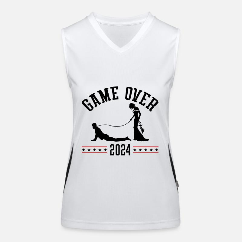 Game Over 2024 Hochzeit Funktionelles Kontrast-Tank Top für Frauen