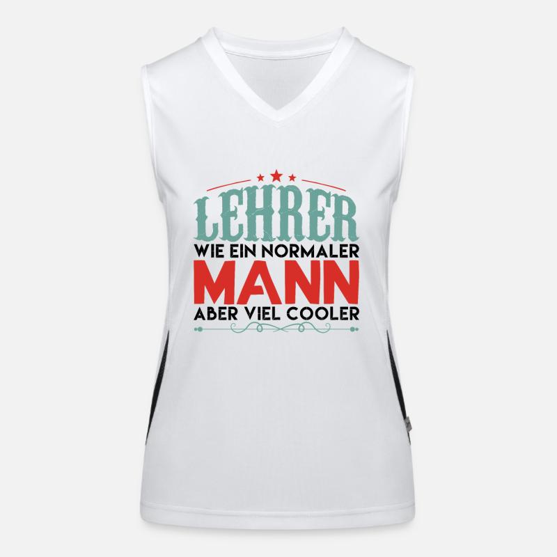 lehrer wie ein normaler mann aber viel cooler !! Funktionelles Kontrast-Tank Top für Frauen