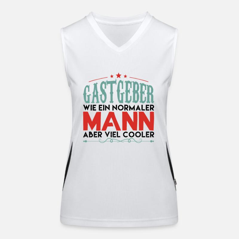 Gastgeber - gastgeber WIE EIN NORMALER MANN ! Funktionelles Kontrast-Tank Top für Frauen