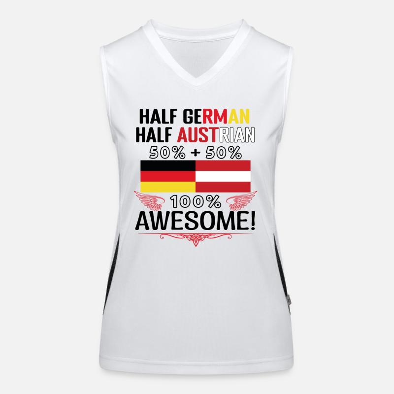 Half German, half Austrian Women's Functional Contrast Tank Top