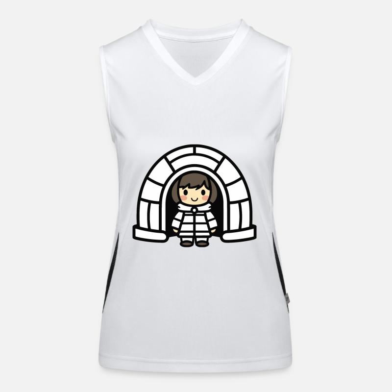 Winter Eskimo Igloo Women's Functional Contrast Tank Top