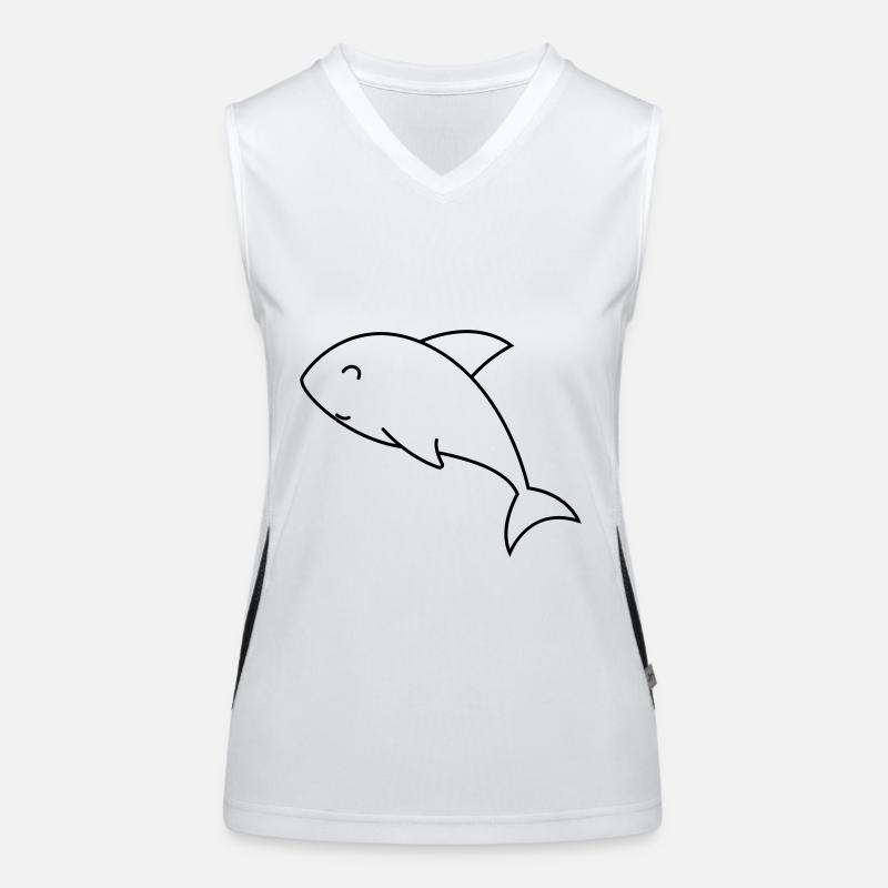 Shark Comic Animal Débardeur respirant contrasté Femme