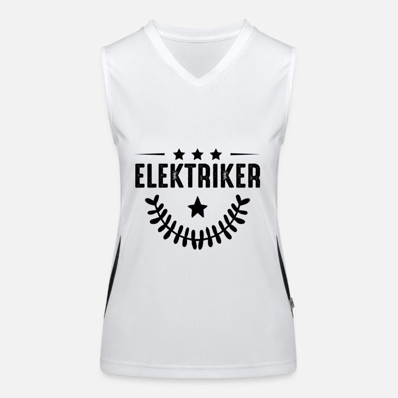Elektriker Beruf Funktionelles Kontrast-Tank Top für Frauen