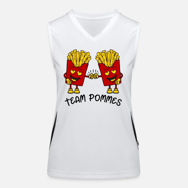 Team Pommes Funktionelles Kontrast-Tank Top für Frauen