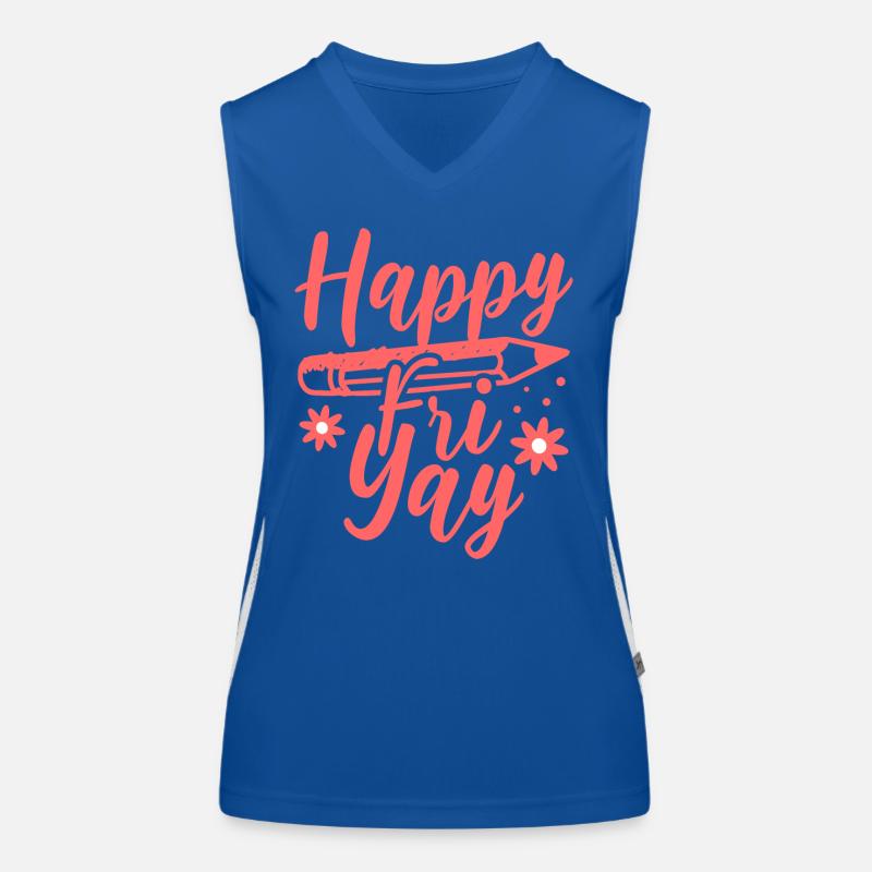 Humor Friday Lehrer-Wochenende Funktionelles Kontrast-Tank Top für Frauen