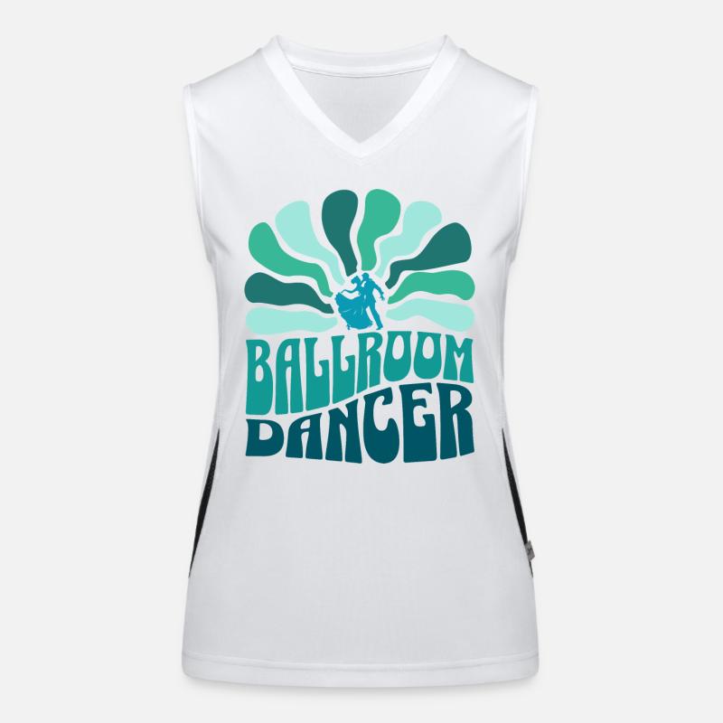 Weibliche Standardtänzerin Abschlussball Tanz Funktionelles Kontrast-Tank Top für Frauen
