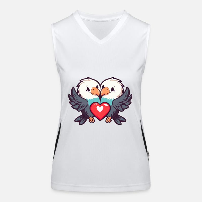 Aigle Bande Dessinée Couple Amour Débardeur respirant contrasté Femme