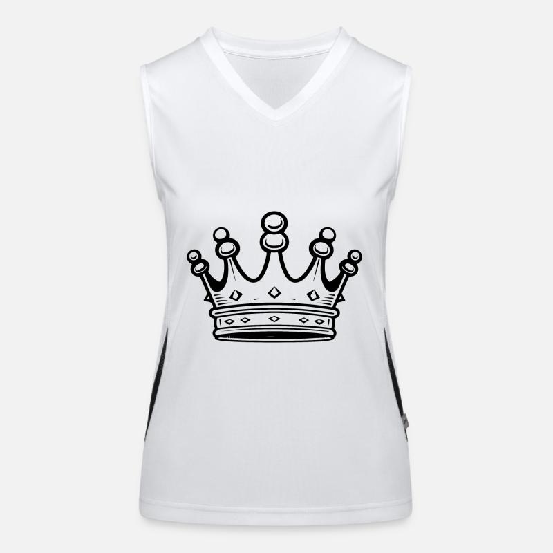 Crown icon silhouette Women's Functional Contrast Tank Top