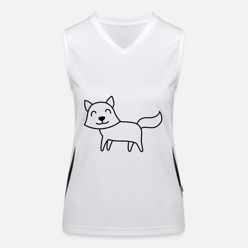 Fuchs Comic Tier Funktionelles Kontrast-Tank Top für Frauen