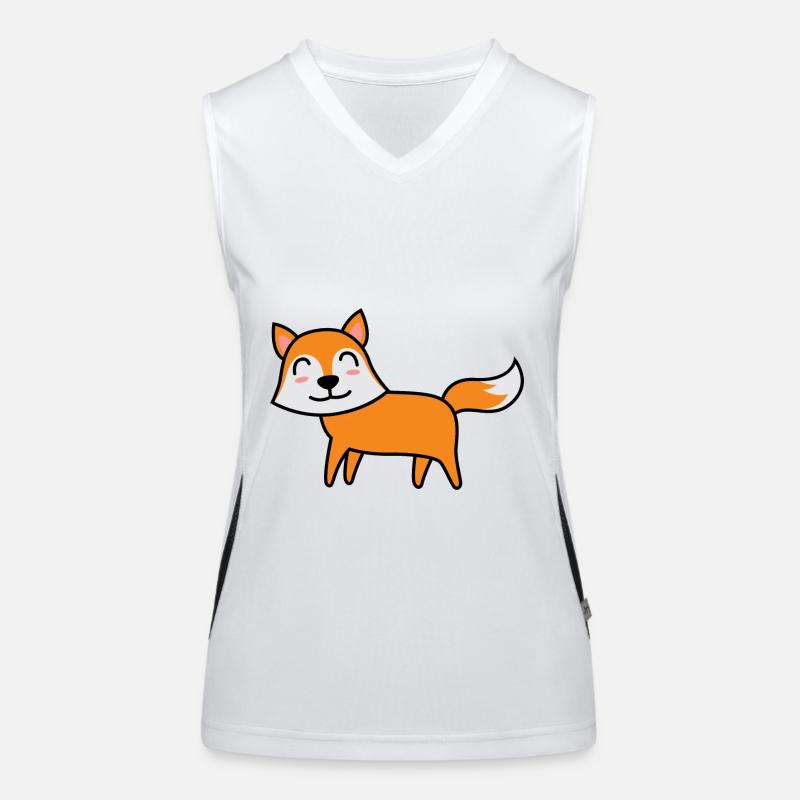 Fuchs Comic Tier Funktionelles Kontrast-Tank Top für Frauen