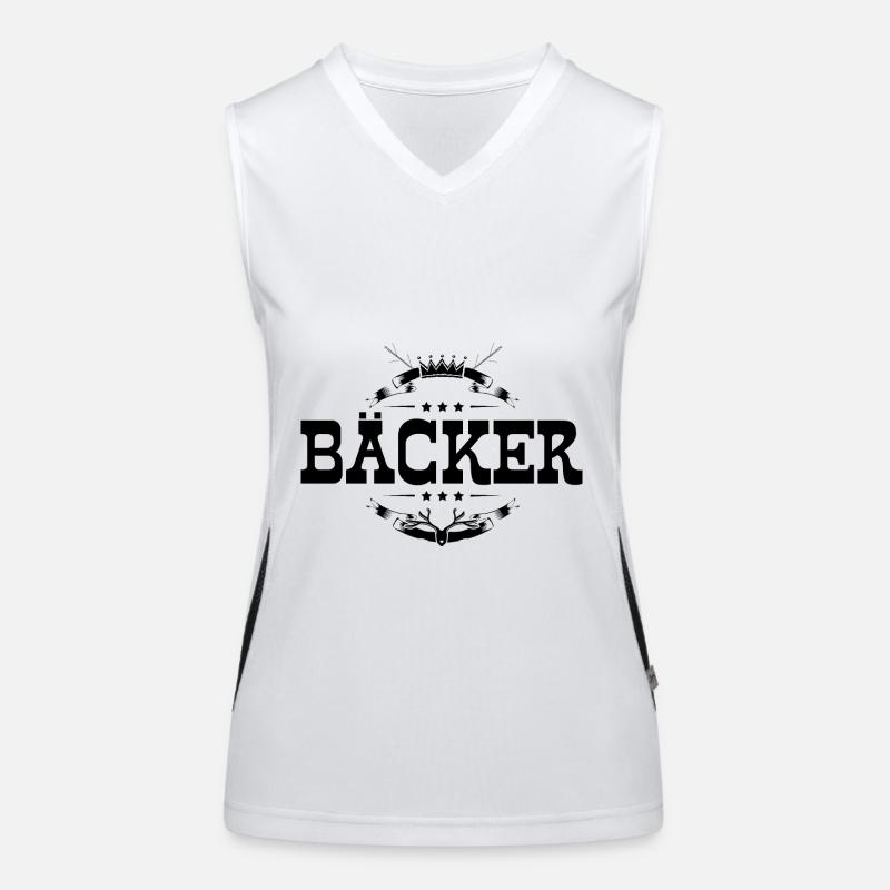 Bäcker Beruf Funktionelles Kontrast-Tank Top für Frauen