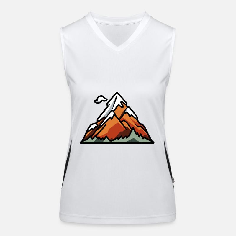 Berge Landschaft Funktionelles Kontrast-Tank Top für Frauen