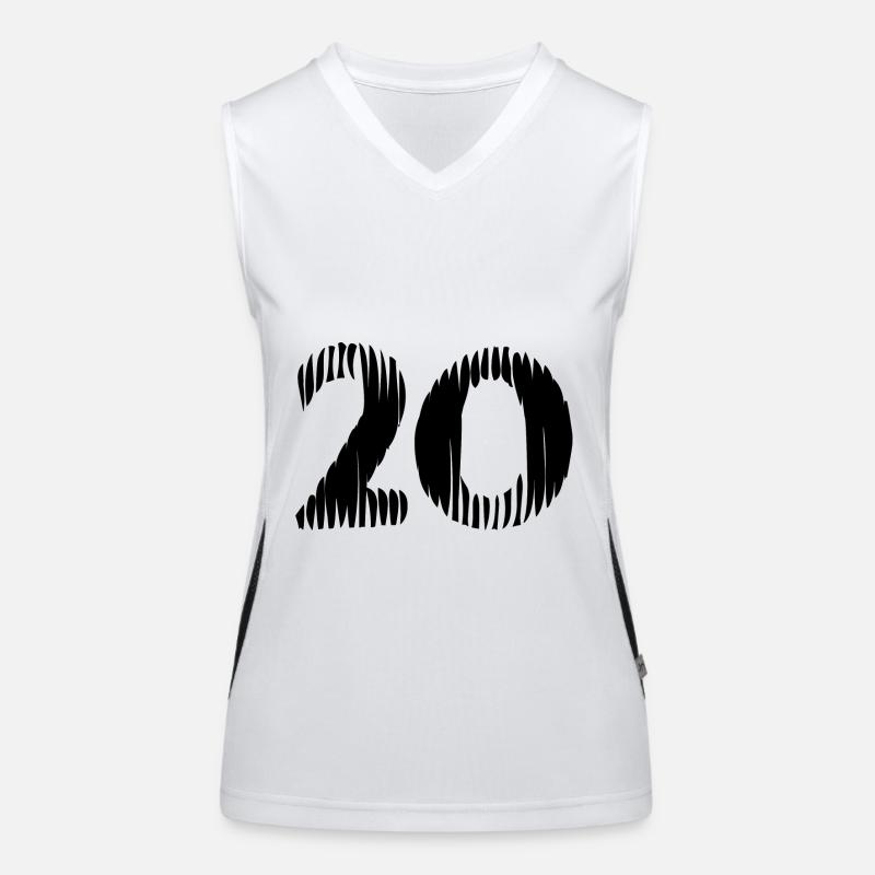 20 number jersey Women's Functional Contrast Tank Top
