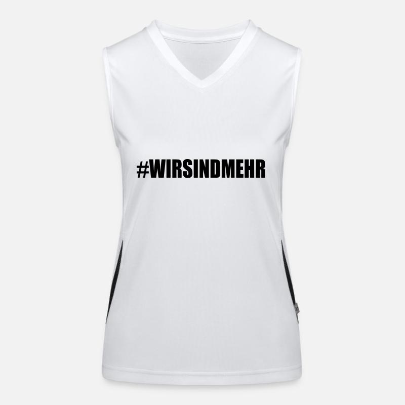 Wir sind mehr Funktionelles Kontrast-Tank Top für Frauen