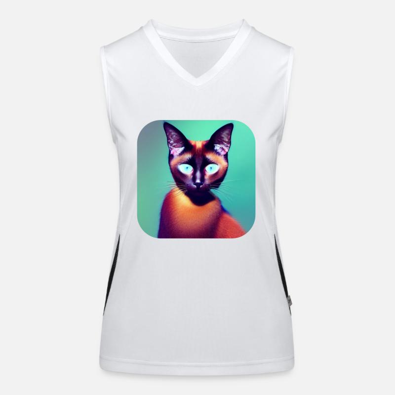 Siamese cat Women's Functional Contrast Tank Top