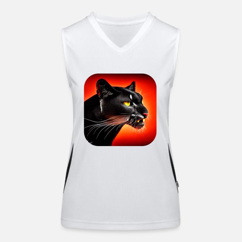 Wildkatze Funktionelles Kontrast-Tank Top für Frauen