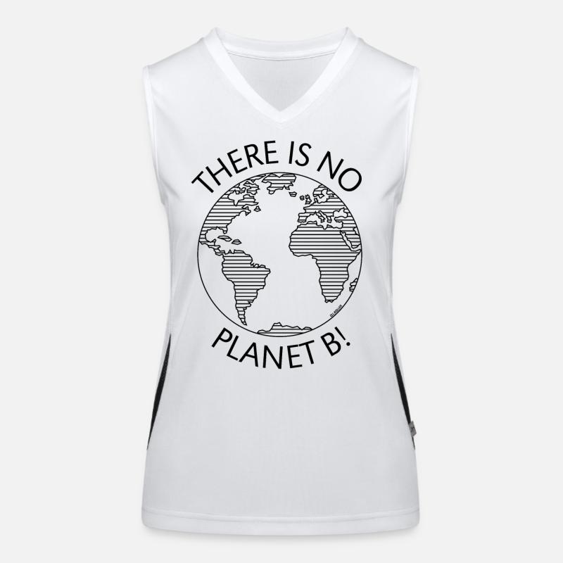 There Is No Planet B! / Earth (Climate Change / B) Women's Functional Contrast Tank Top