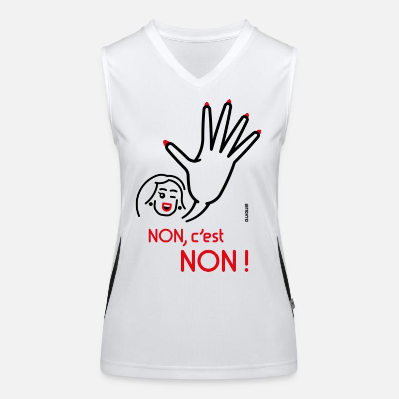 Non, C’Est Non ! (Non Signifie Non ! Friendly 2C) Débardeur respirant contrasté Femme