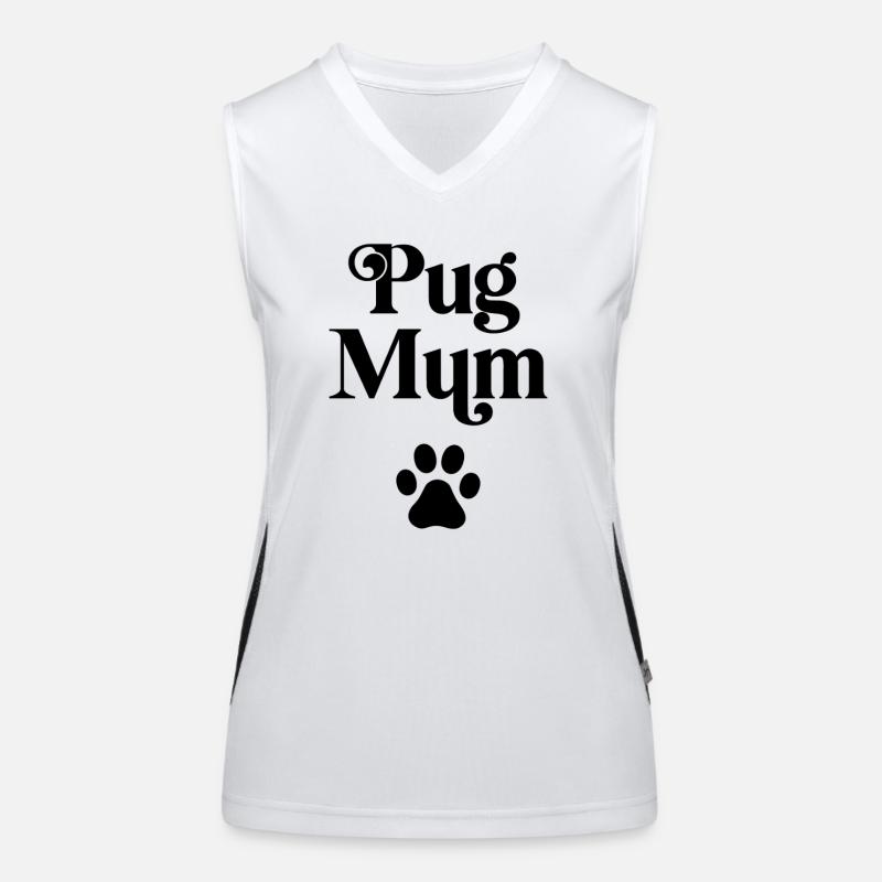 Mops-Mama Funktionelles Kontrast-Tank Top für Frauen