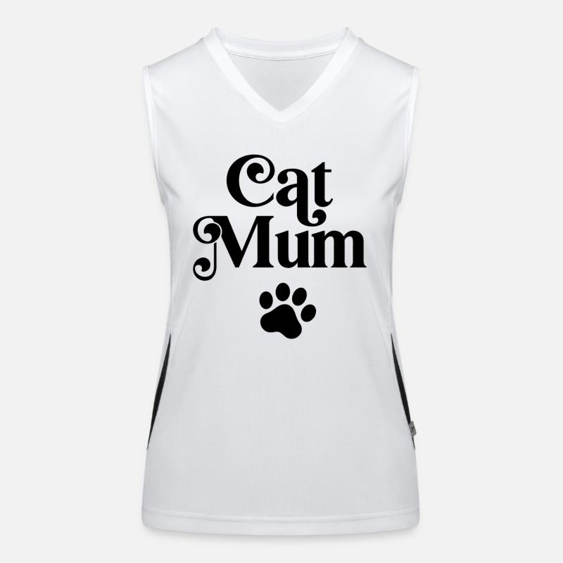 Katzen-Mama Funktionelles Kontrast-Tank Top für Frauen
