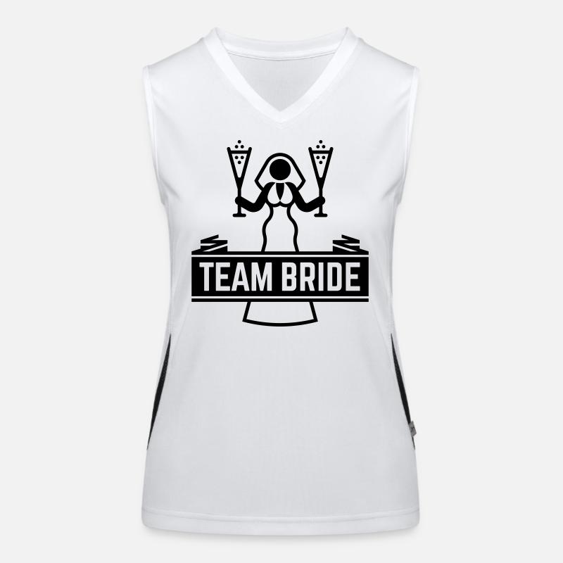 Team Bride Sparkling Wine Hen Night Bachelorette B Women's Functional Contrast Tank Top