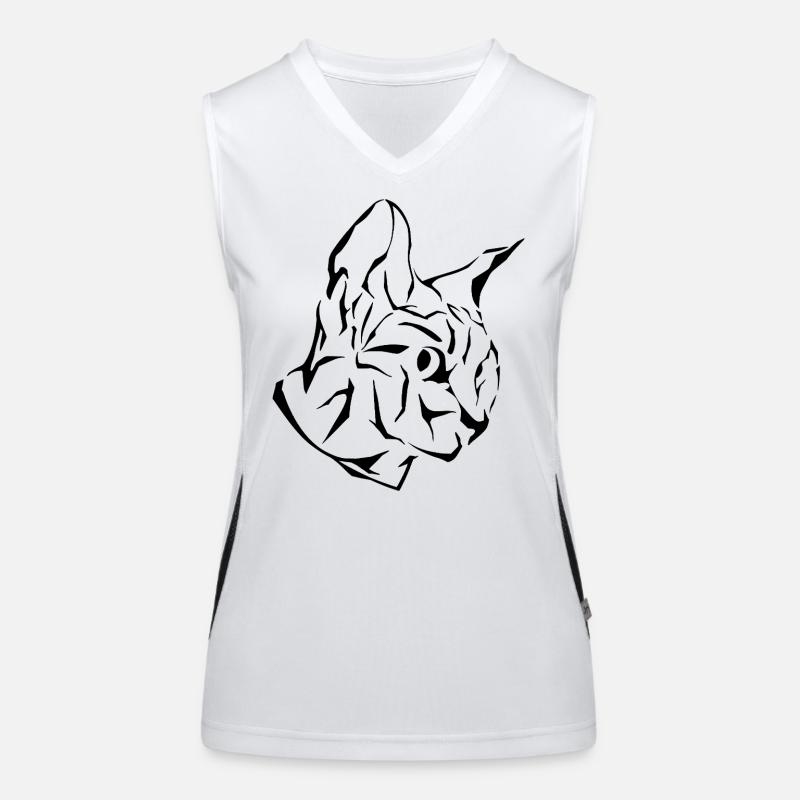 Sphinx Cat Head Tribal Women's Functional Contrast Tank Top