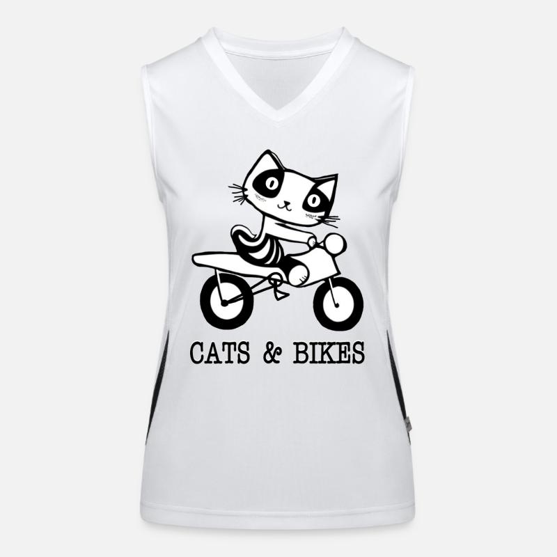 Les chats et les vélos Débardeur respirant contrasté Femme
