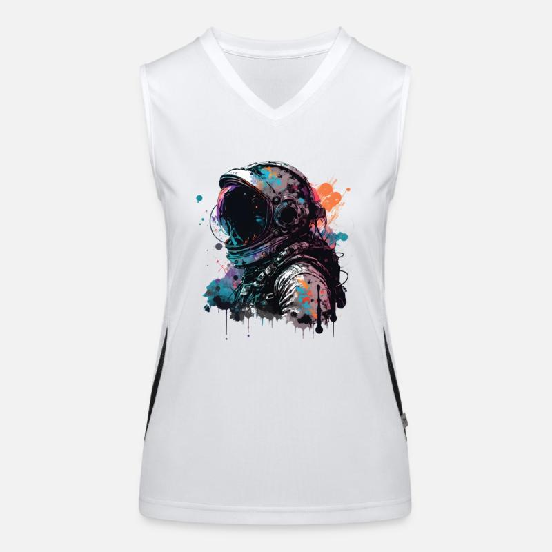 Gothic Astronaut Funktionelles Kontrast-Tank Top für Frauen
