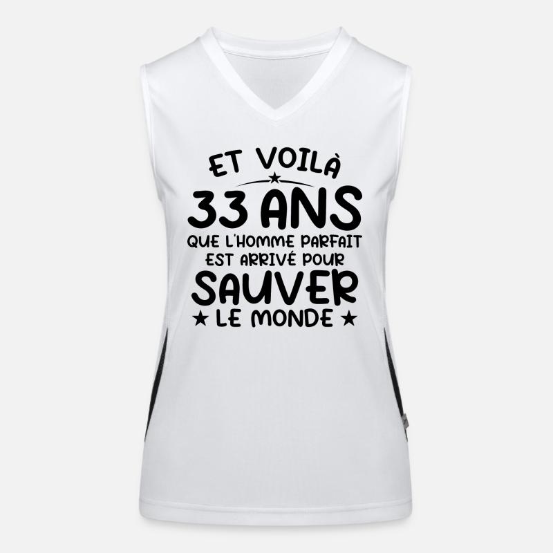 33 Years Anniversary Gift 33 Years Men Women's Functional Contrast Tank Top