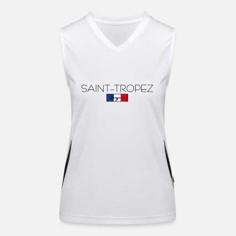 SAINT-TROPEZ FRANKREICH URLAUB SOMMER PARTY (b) Funktionelles Kontrast-Tank Top für Frauen