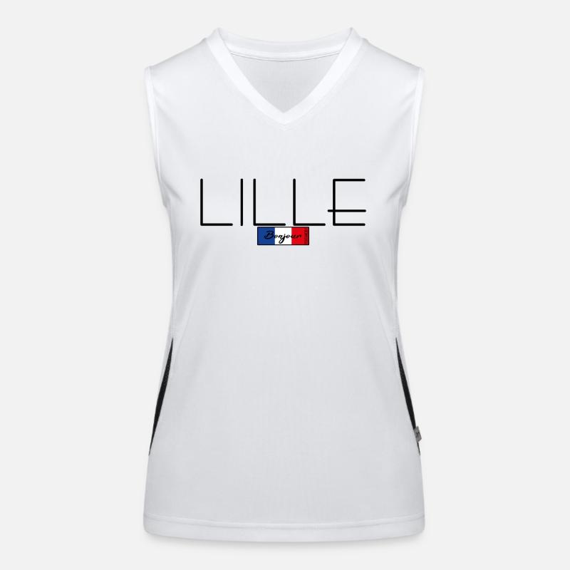 LILLE FRANKREICH URLAUB SOMMER PARTY (b) Funktionelles Kontrast-Tank Top für Frauen